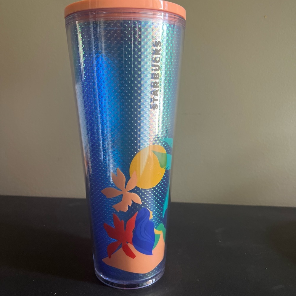 Starbucks Venti Tropical Beach Palm Tree Cold Cup 24 oz
